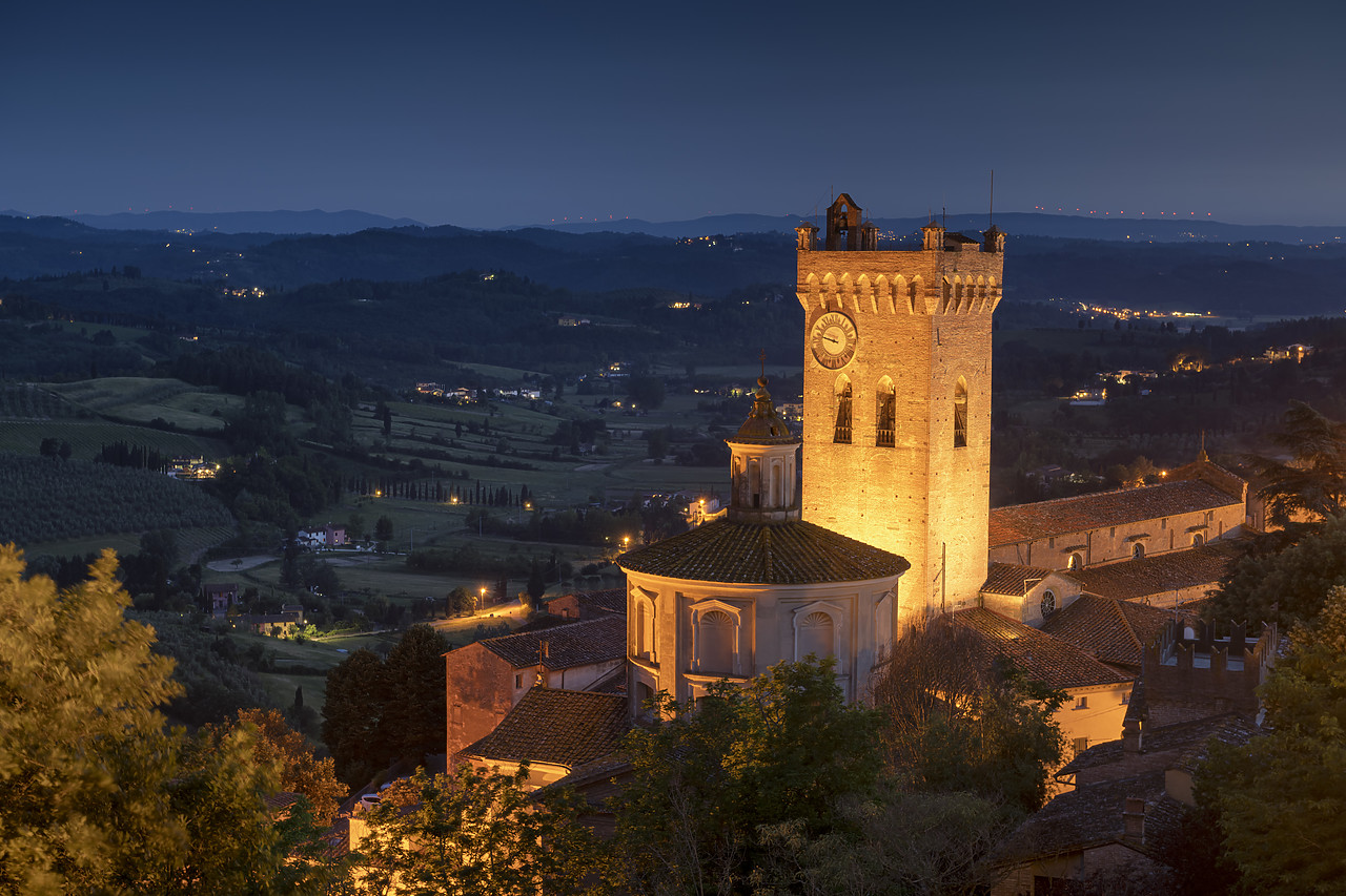 #180220-1 - San Miniato at Twilight, Tuscany, Italy
