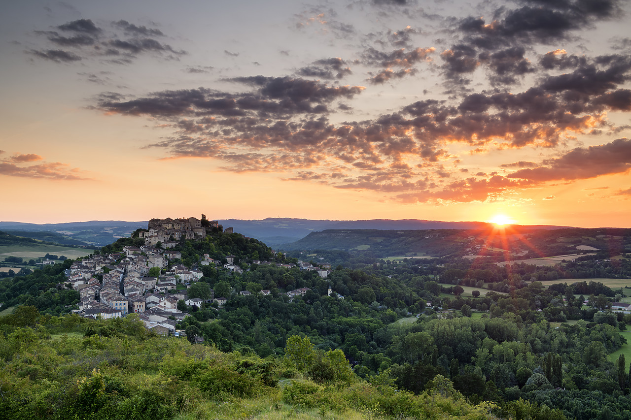 #180263-1 - Sunset over Cordes sur Ciel, Tarn, Occitanie, France