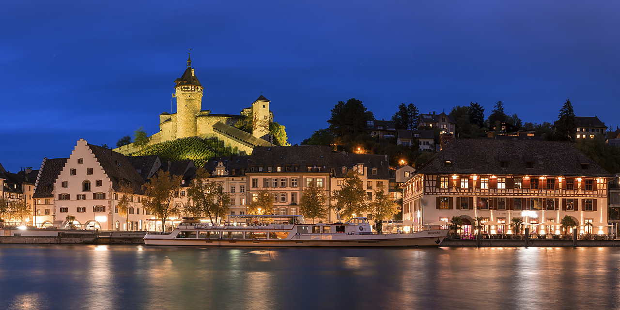 #180432-3 - Castle Munot at Night, Schaffhausen, Switzerland