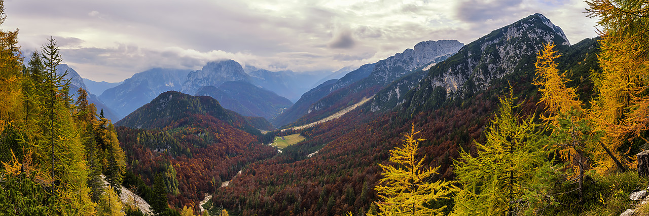 #180446-1 - Mangart Pass in Autumn, Triglav National Park, Julian Alps, Slovenia