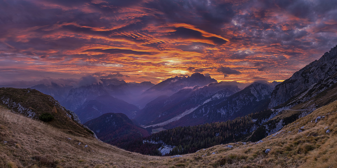 #180450-2 - Mangart Pass at Sunset, Triglav National Park, Julian Alps, Slovenia
