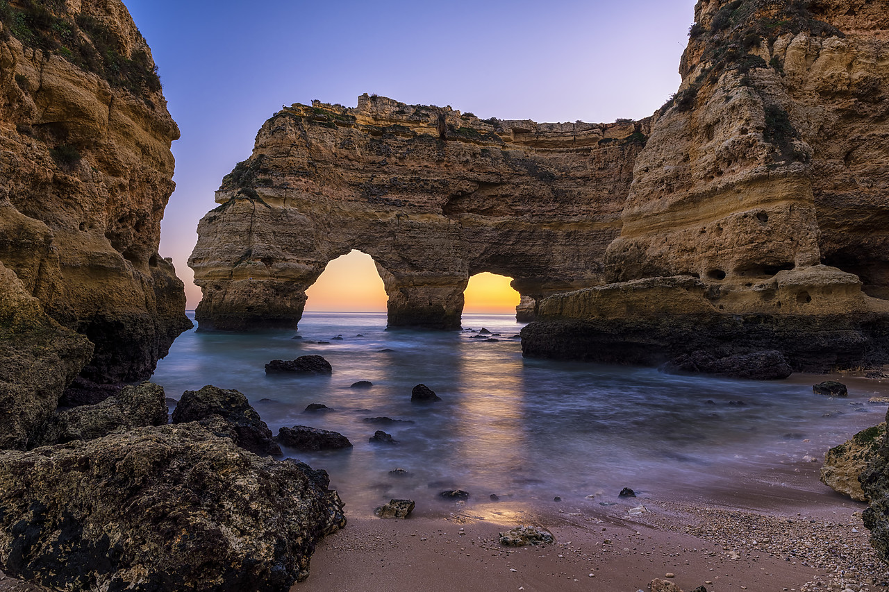 #190000-3 - Double Arch, Praia de Marinha, Caramujeira, Lagoa, Algarve, Portugal