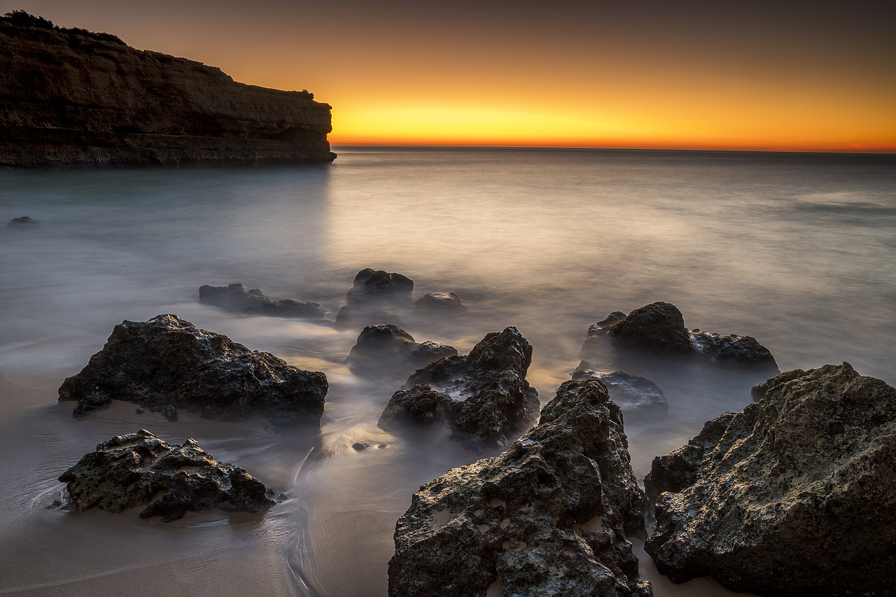 #190013-1 - Praia da Albandeira at Sunrise, Algarve, Portugal
