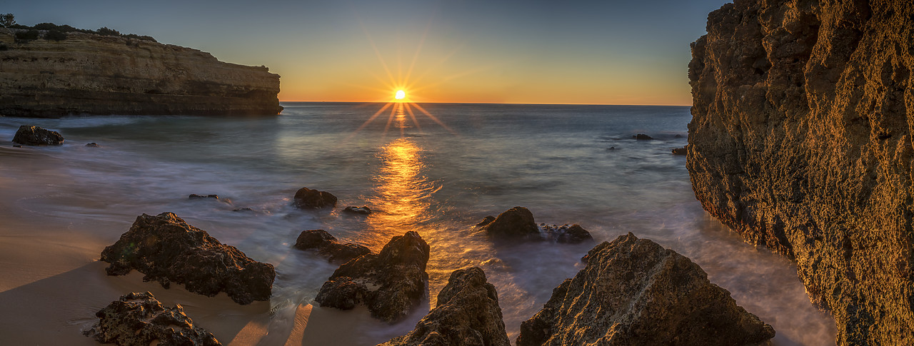 #190014-3 - Praia da Albandeira at Sunrise, Algarve, Portugal