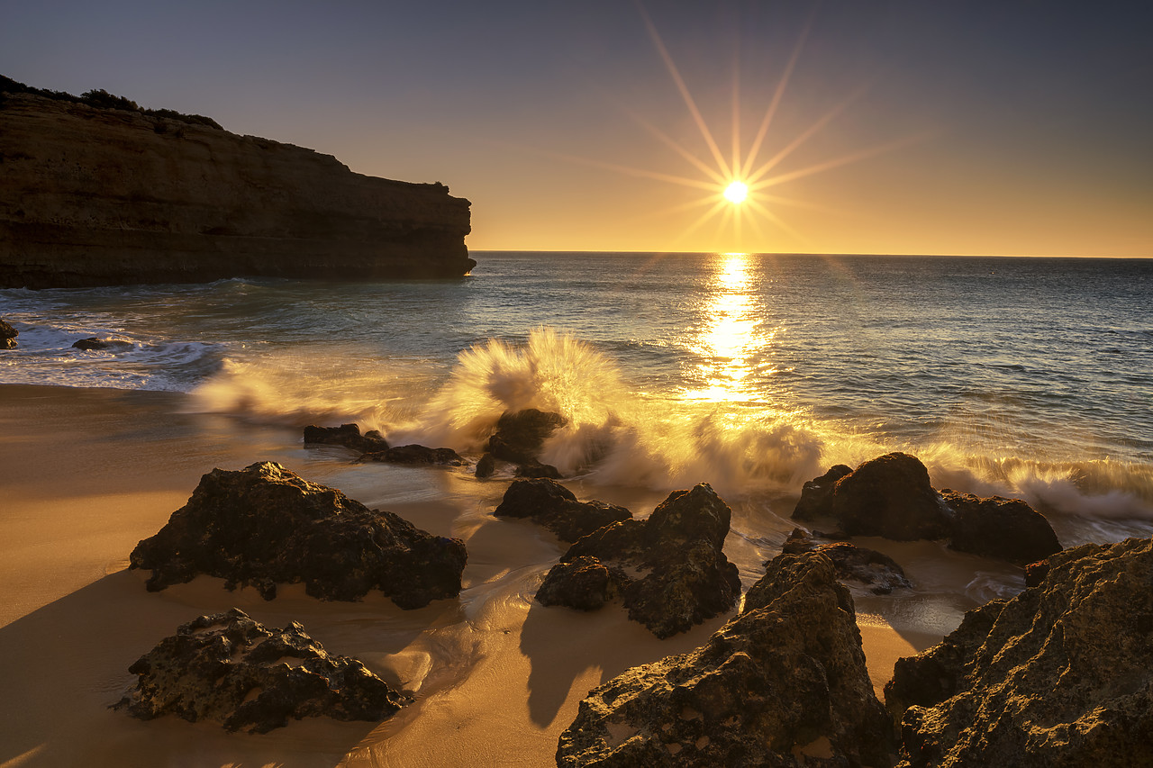 #190017-1 - Praia da Albandeira at Sunrise, Algarve, Portugal