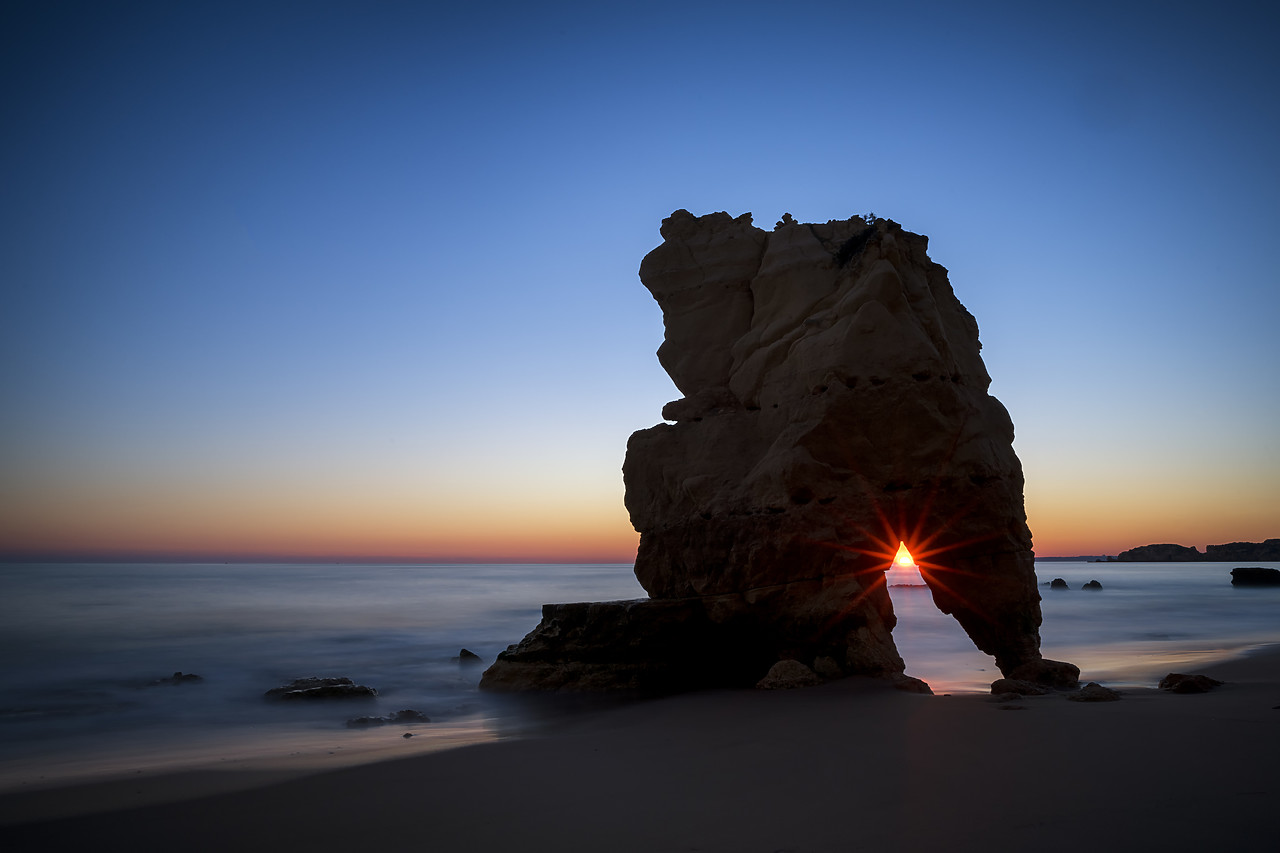 #190022-1 - Sea Arch at Sunset, Algarve, Portugal