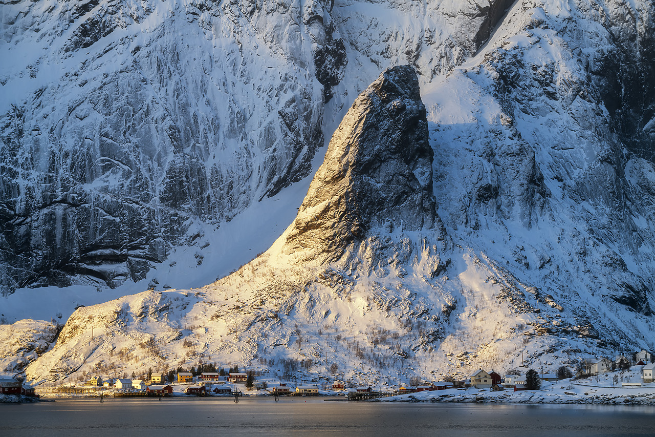 #190418-1 - Dramatic Cliff Formation Above Reine, Lofoten Islands, Norway