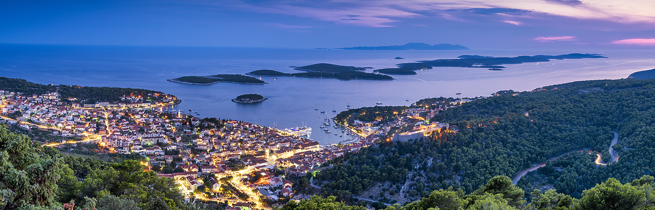 #190523-1 - View over Hvar at Twilight, Dalmatia, Croatia, Balkans, Europe