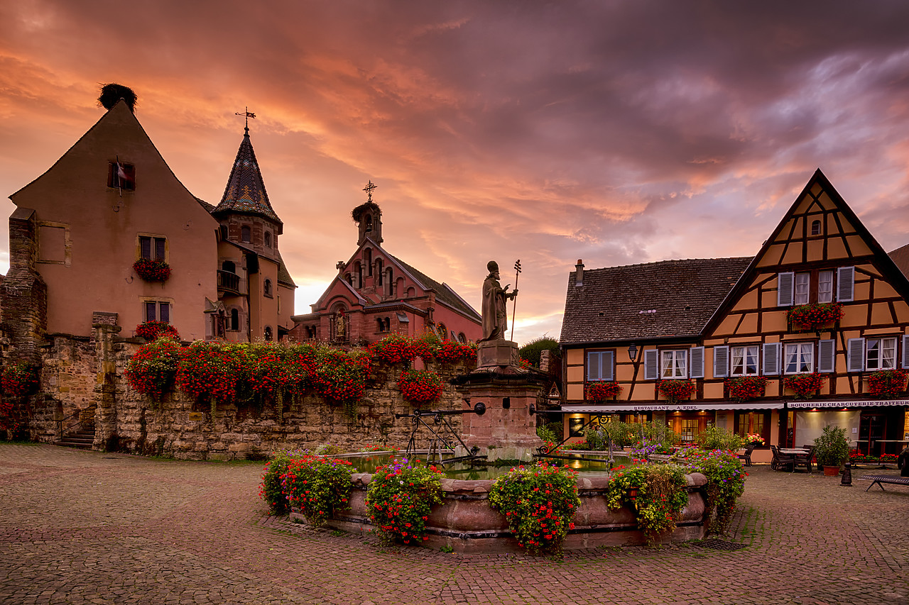 #190573-1 - Eguisheim at Sunset, Alsace, France