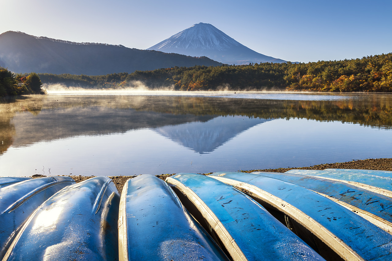 #190635-1 - Mt. Fuji Reflecting in Lake Saiko, Fujinomiya, Shizouka, Honshu, Japan