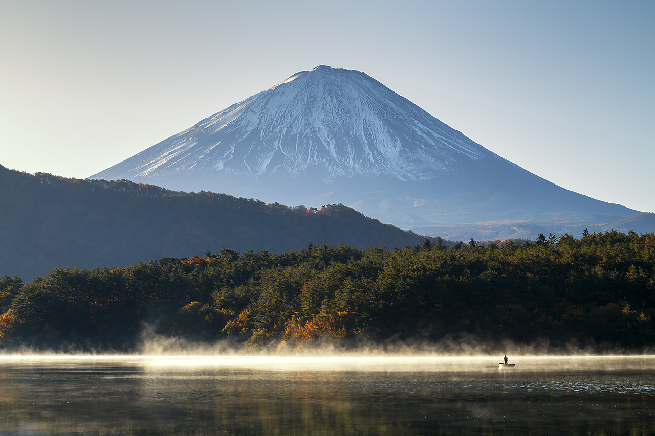 #190637-2 - Mt. Fuji Reflecting in Lake Saiko, Fujinomiya, Shizouka, Honshu, Japan