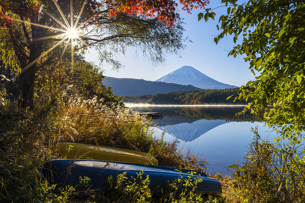 #190638-1 - Mt. Fuji Reflecting in Lake Saiko, Fujinomiya, Shizouka, Honshu, Japan