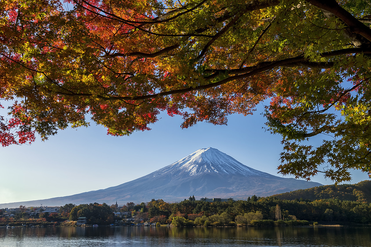 #190639-1 - Mt. Fuji Reflecting in Lake Saiko, Fujinomiya, Shizouka, Honshu, Japan