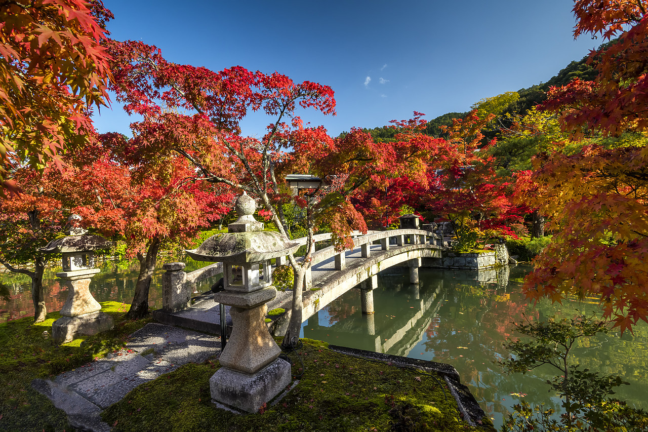 #190676-1 - Japanese Garden Bridge, Kyoto, Japan
