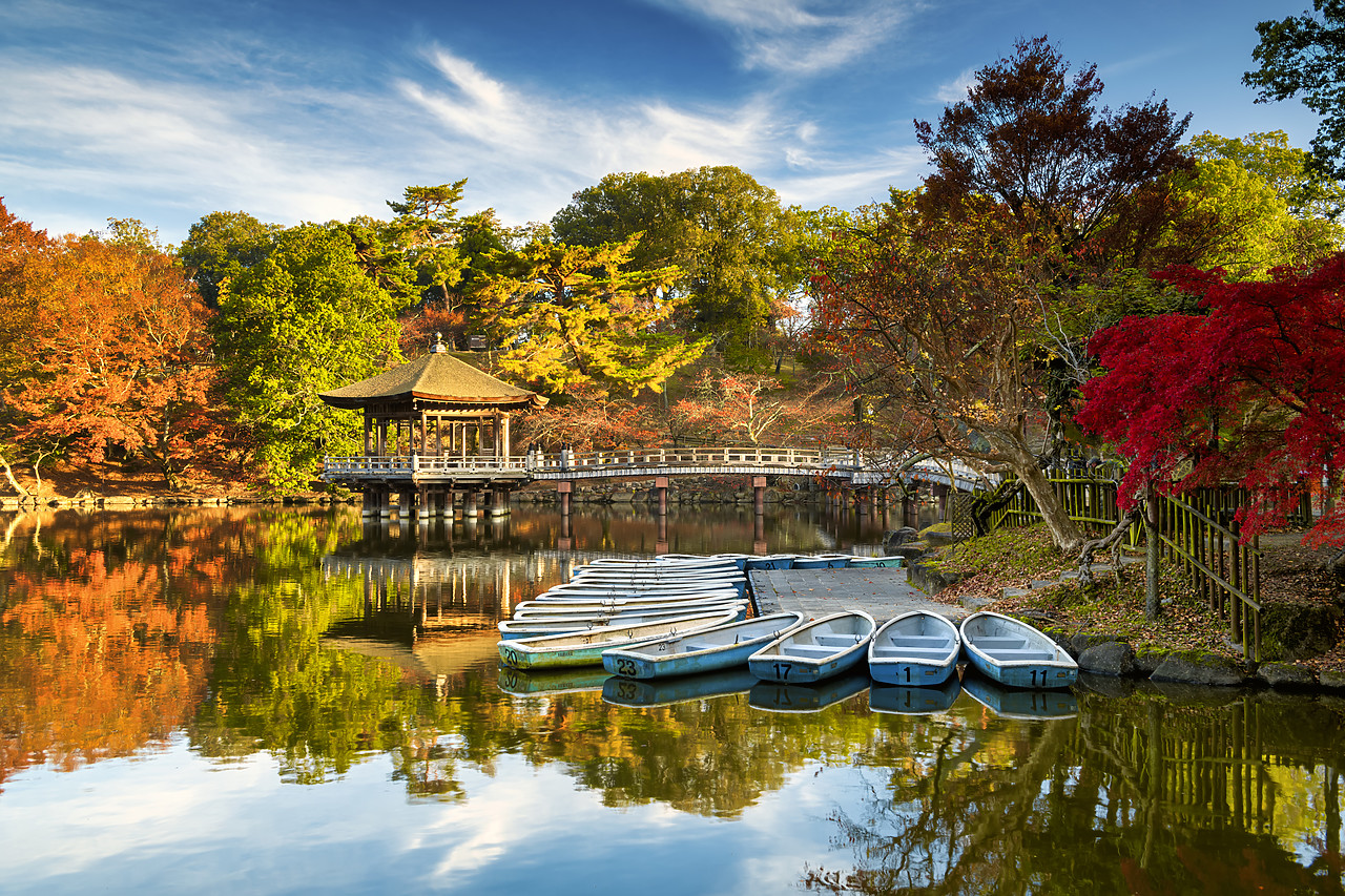 #190715-1 - Ukimido Pavilion in Autumn, Nara Park, Nara, Kansai, Japan
