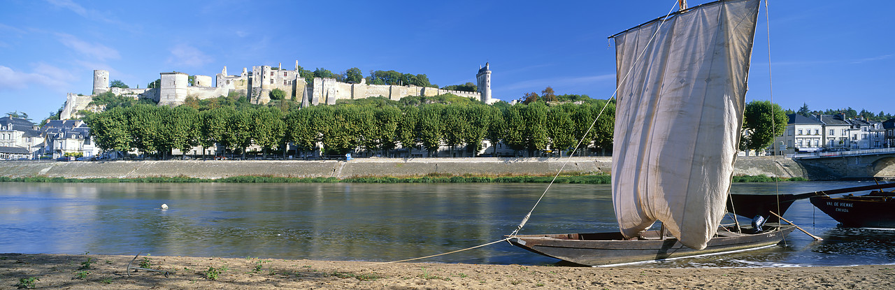 #200269-7 - Traditional Sailboat & Chateau Chinon, Loire Valley, France
