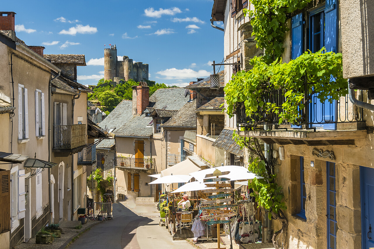 #220297-1 - Castle & Village of Najac,  Aveyron, Occitanie, France