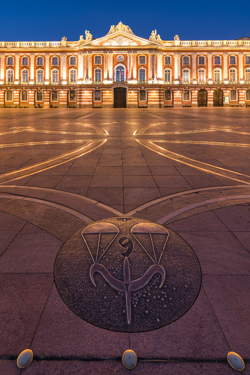 #220312-2 - Place du Capitole at Night, Toulouse, Haute-Garonne, France