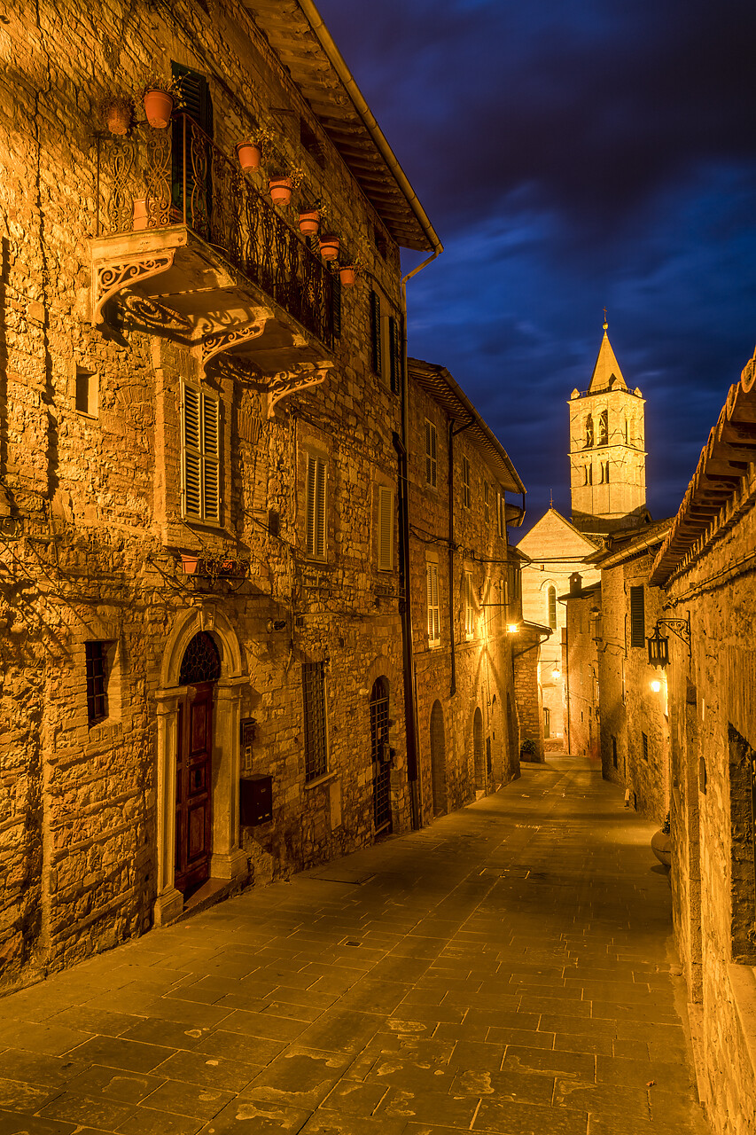 #220348-2 - Assisi at Night, Umbria, Italy