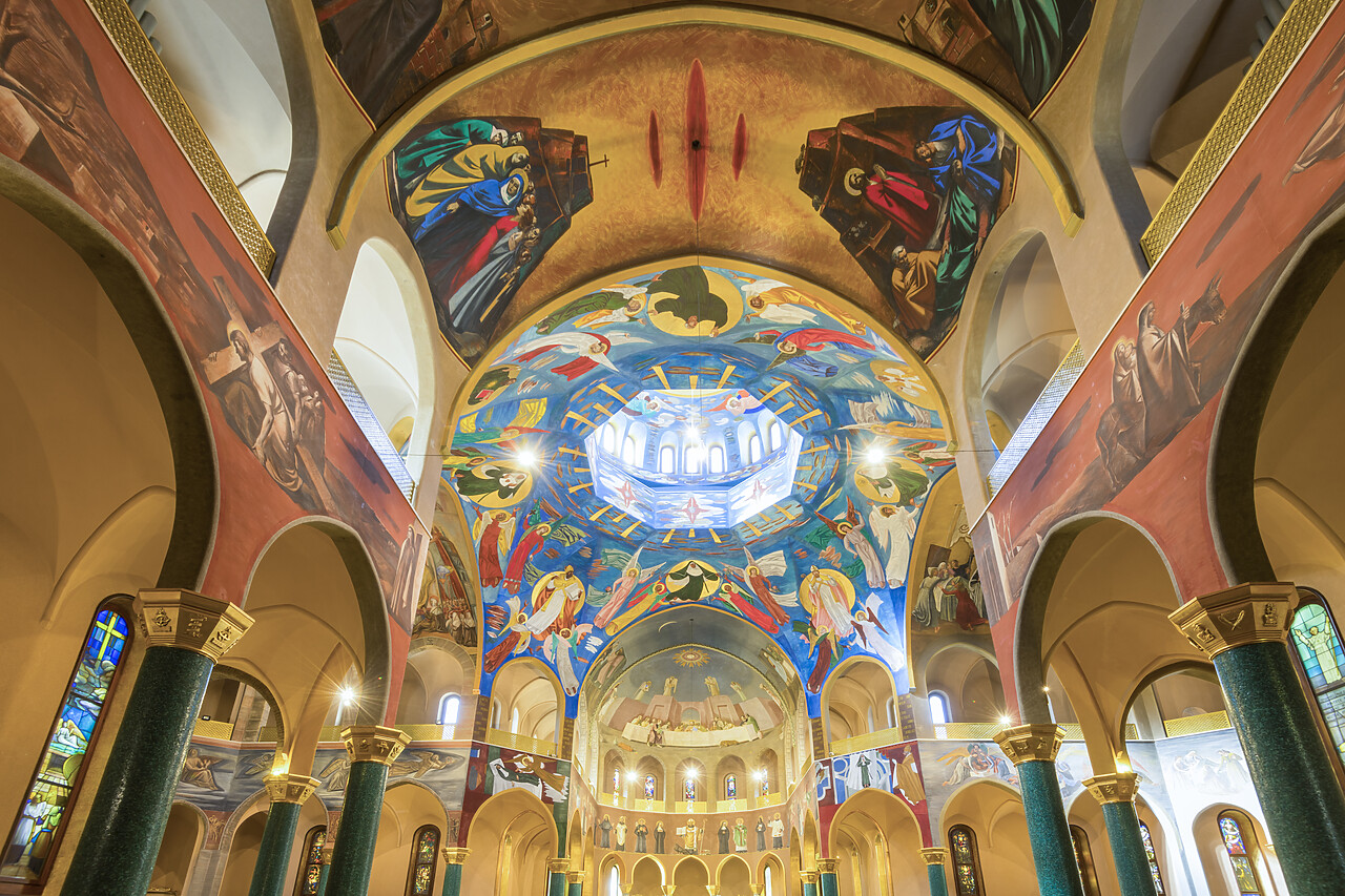 #220354-1 - Colourful Interior of Monastery of St. Rita, Cascia, Umbria, Italy