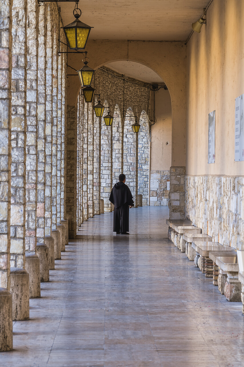 #220356-1 - Monk at Monastery of St. Rita, Cascia, Umbria, Italy