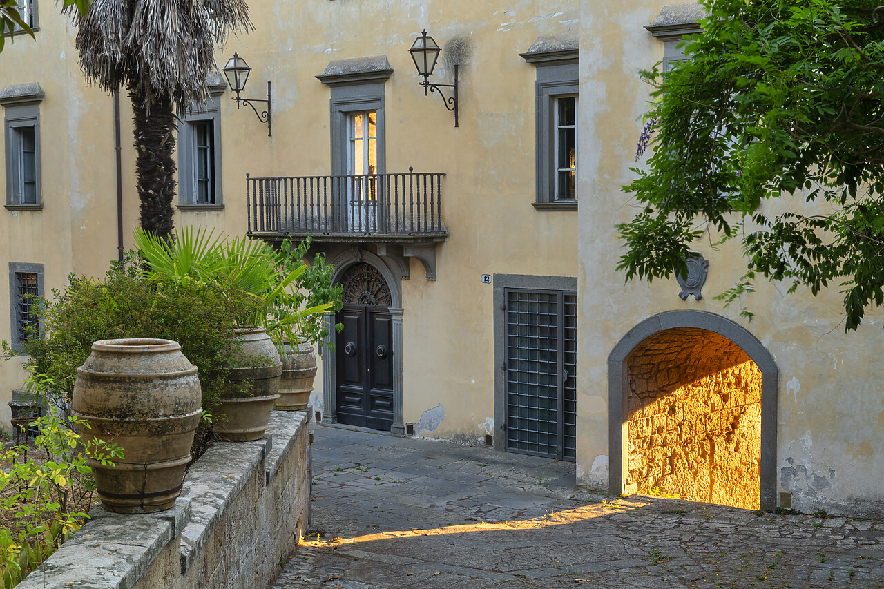 #220381-1 - Morning Light Through Archway, Bagnoregio, Lazio, Italy