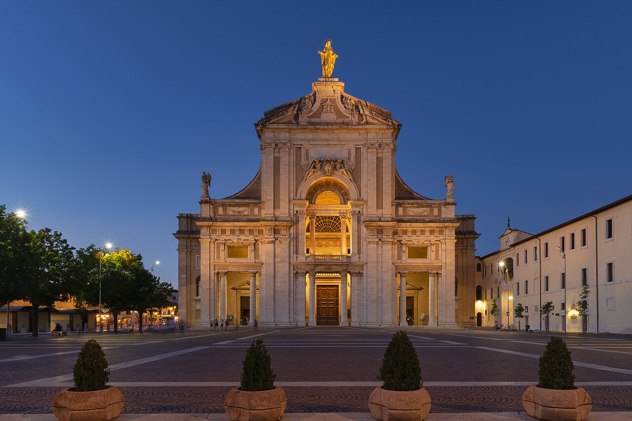 #220385-1 - Basilica di Santa Maria degli Angeli at Night, Assisi, Umbria, Italy