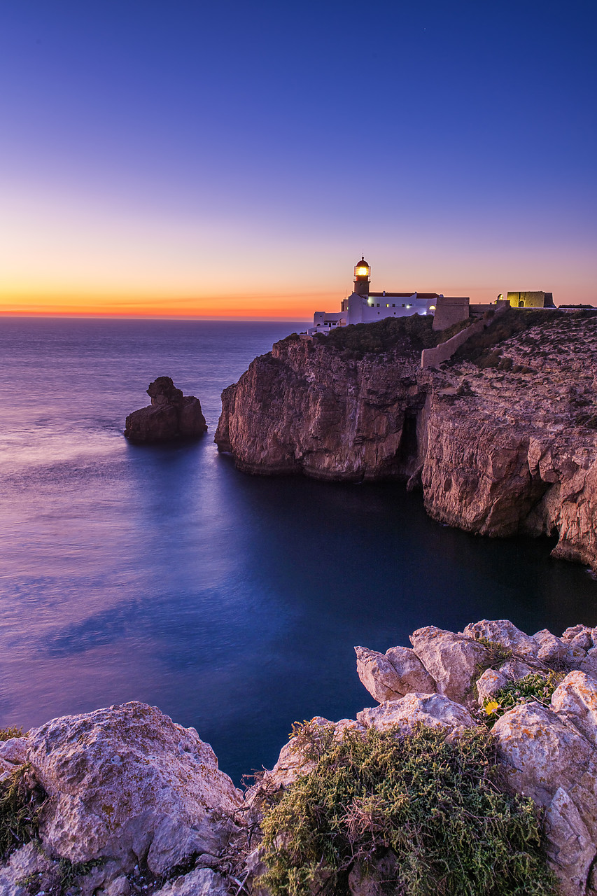 #400018-2 - Cabo Sao Vicente Lighthouse at Sunset, Most Westerly Point of Europe, Algarve, Portugal