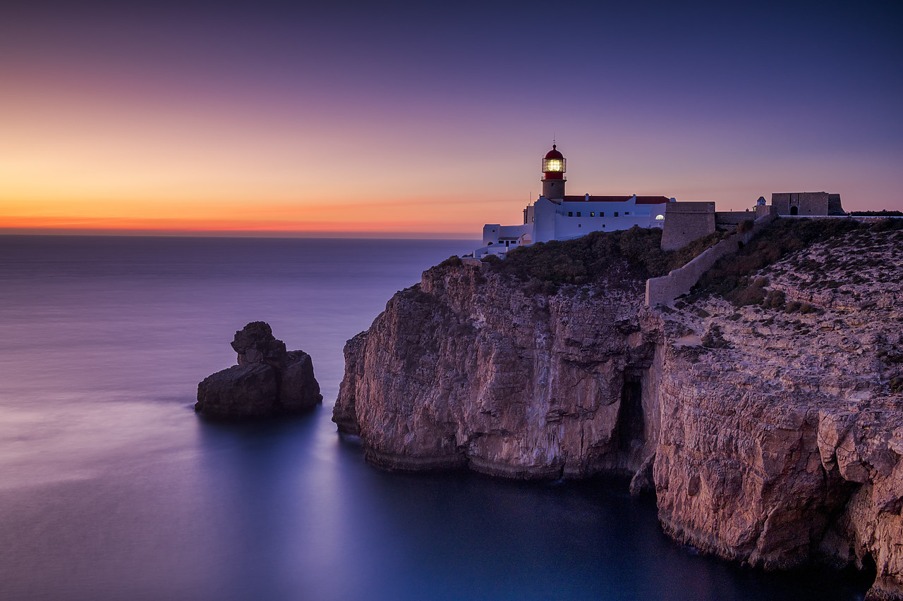 #400019-1 - Cabo Sao Vicente Lighthouse at Sunset, Most Westerly Point of Europe, Algarve, Portugal