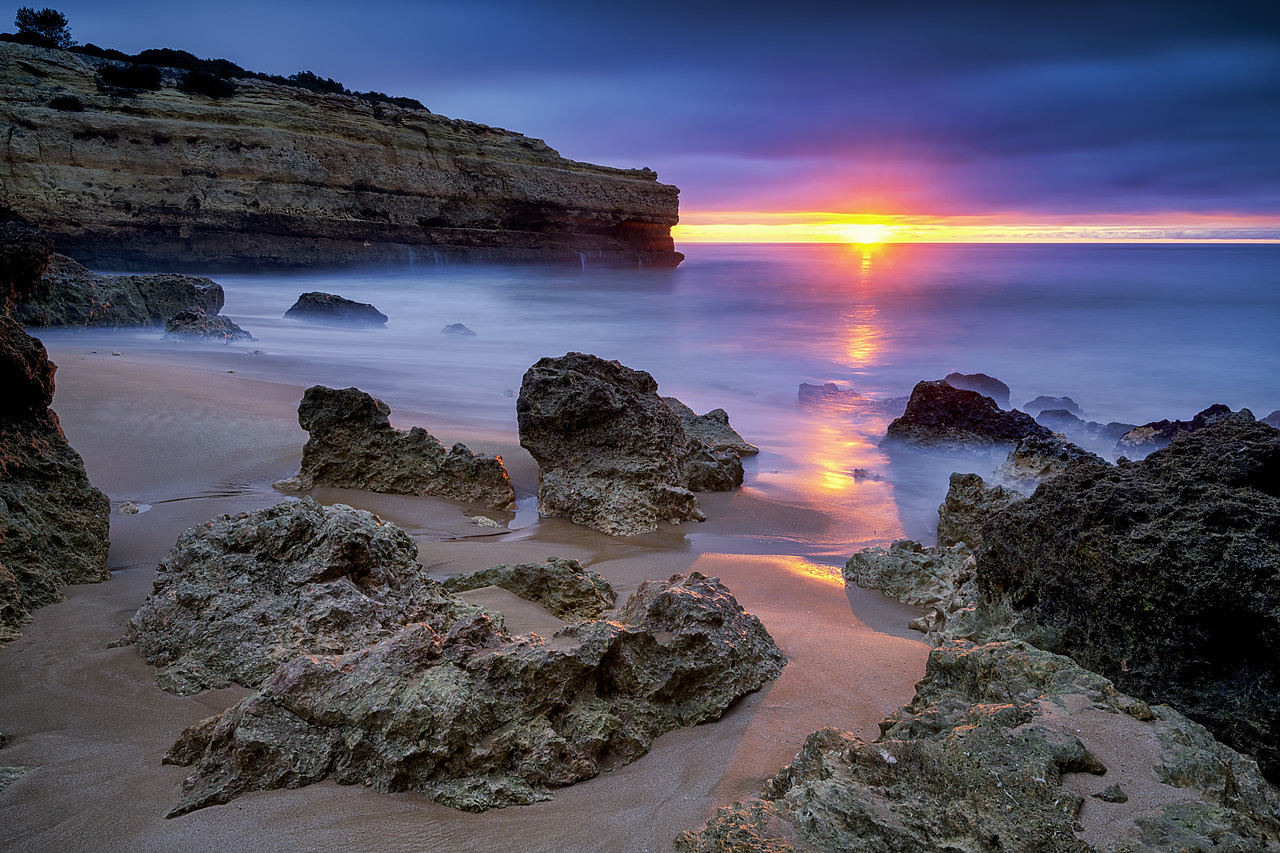 #400023-1 - Praia da Albandeira at Sunrise, Algarve, Portugal