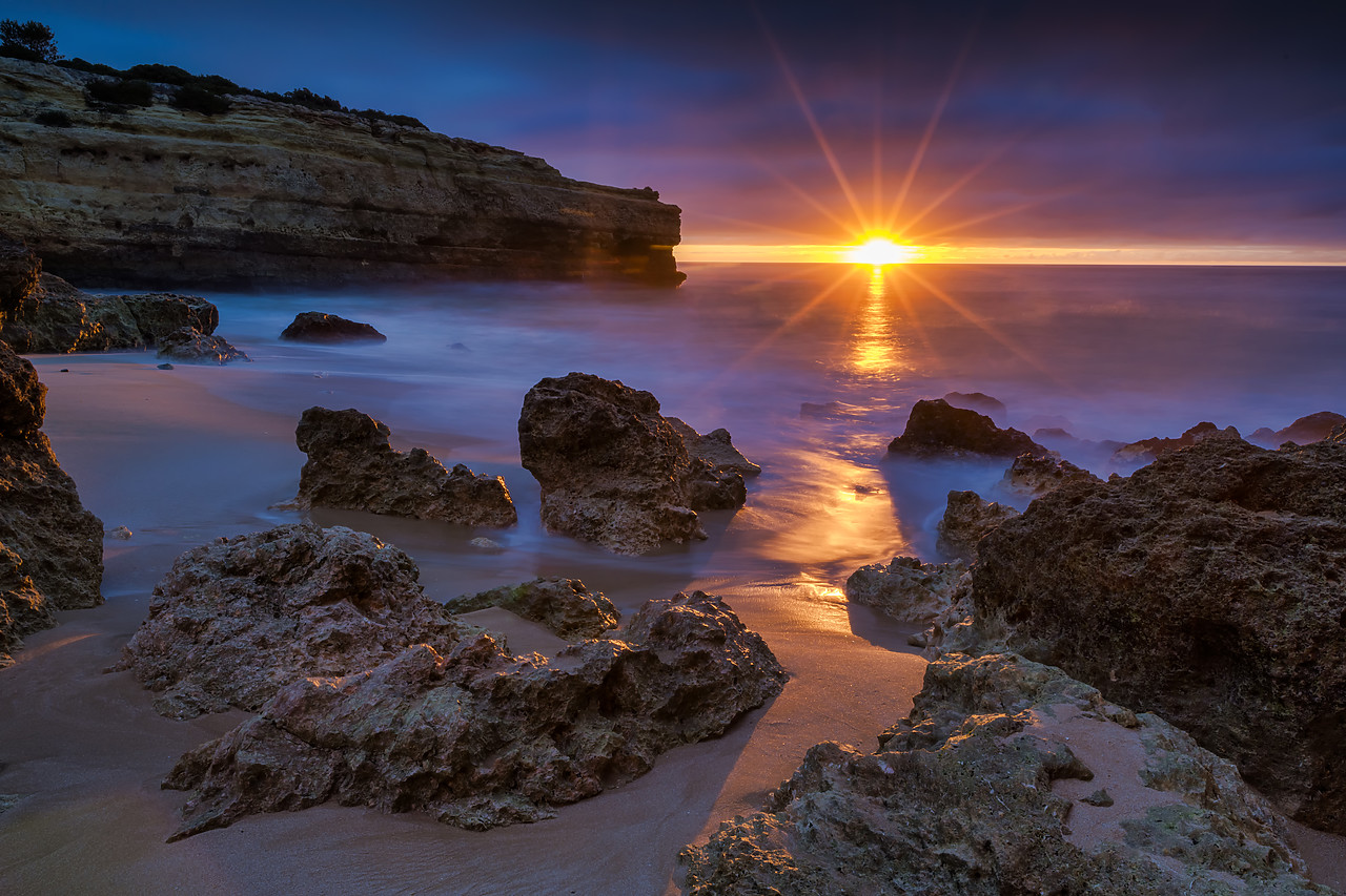 #400024-1 - Praia da Albandeira at Sunrise, Algarve, Portugal