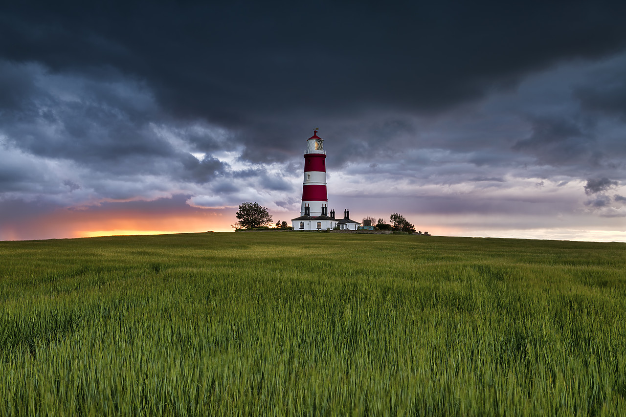 #400123-1 - Storm Clouds at Sunset over Happisburgh Lighthouse, Norfolk, England