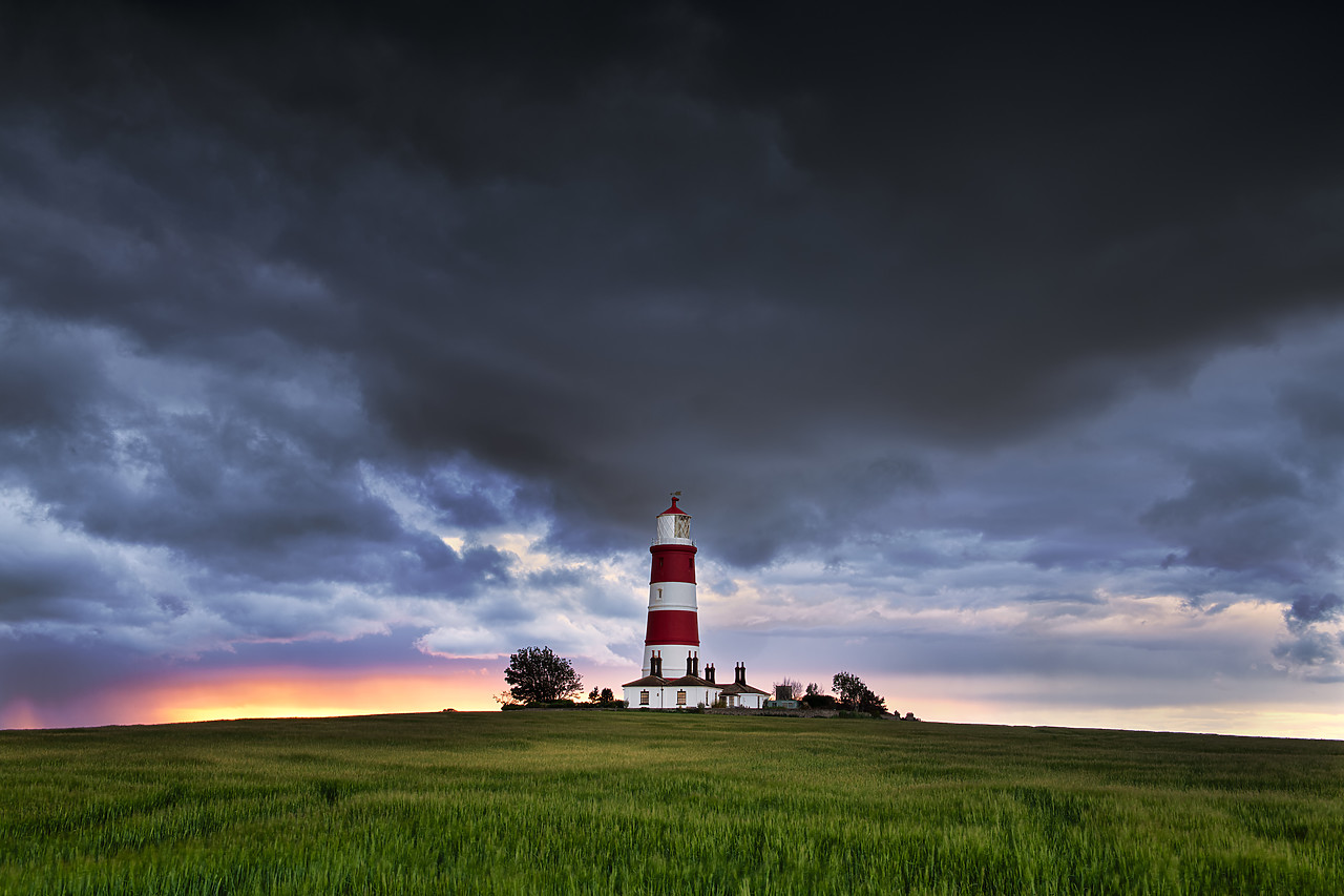 #400123-3 - Storm Clouds at Sunset over Happisburgh Lighthouse, Norfolk, England