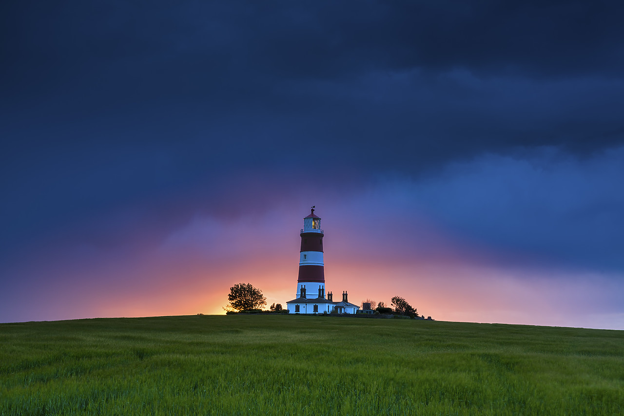 #400124-1 - Storm Clouds at Sunset over Happisburgh Lighthouse, Norfolk, England