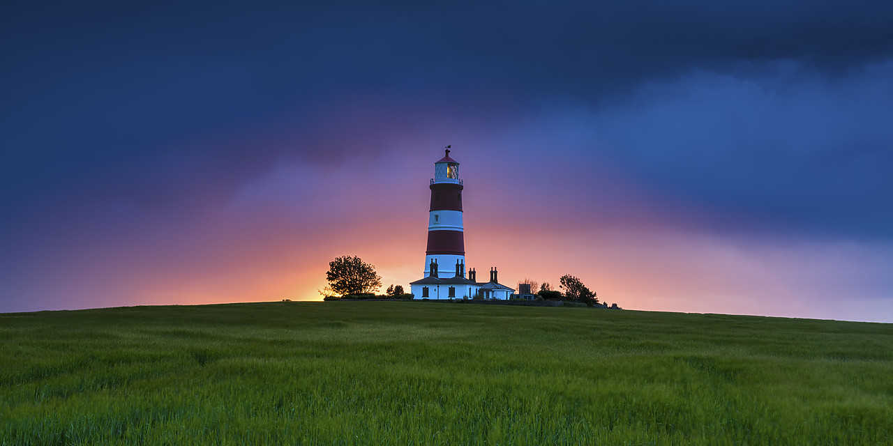 #400124-2 - Storm Clouds at Sunset over Happisburgh Lighthouse, Norfolk, England