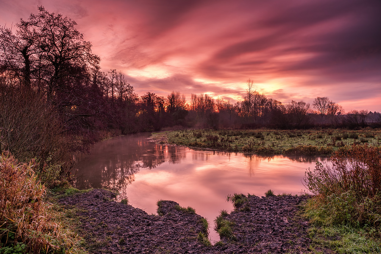 #400387-1 - Sunrise over River Yare, Marston Marsh, Norwich, Norfolk, England
