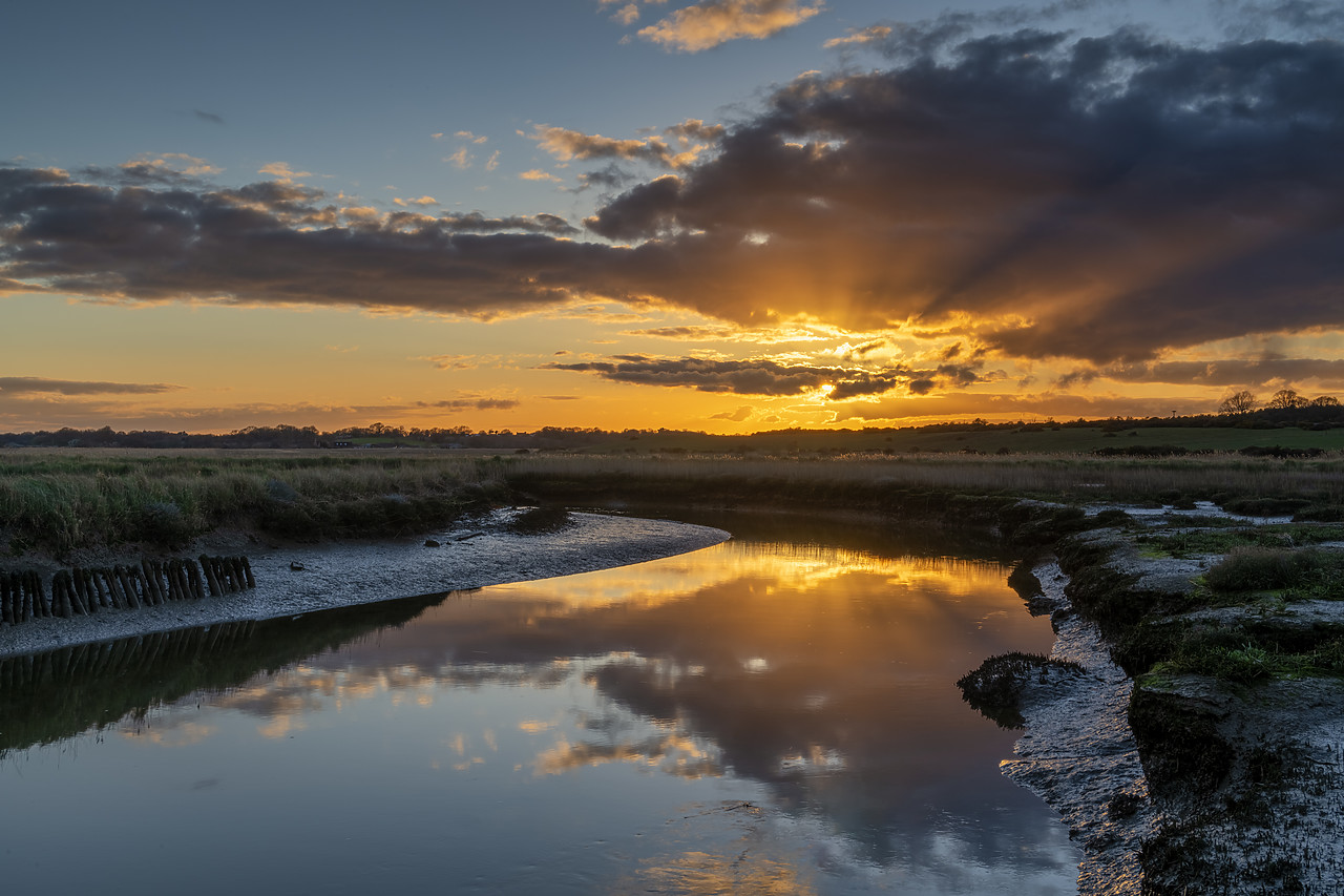 #410068-1 - River Blyth at Sunset, Blythburgh, Suffolk, England