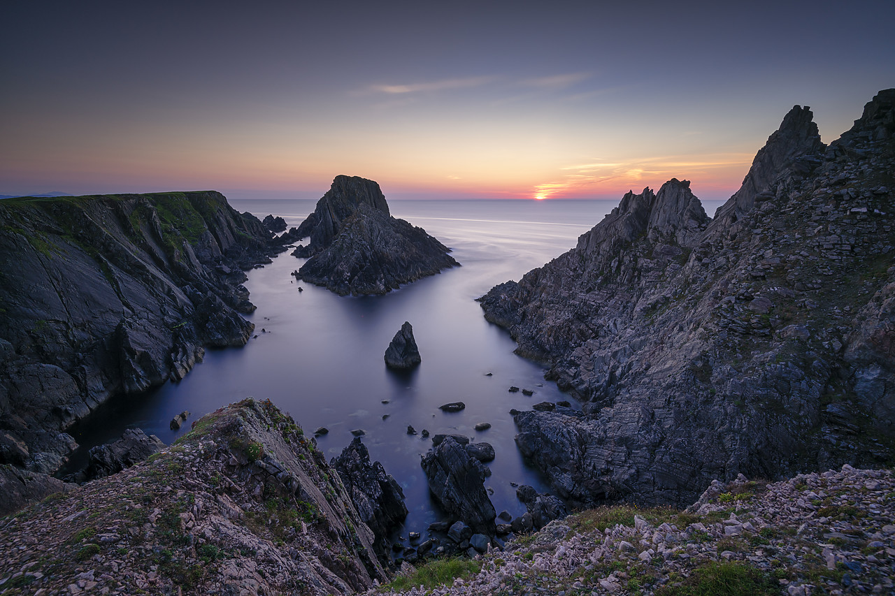 #410347-1 - Sunset at Malin Head (most Northerly point in Ireland), County Donegal, Ireland