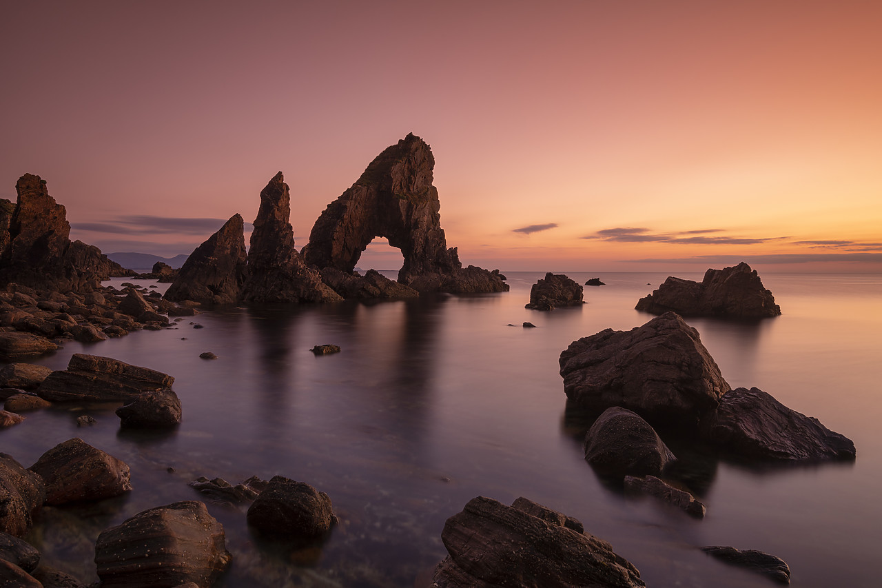 #410357-1 - Sea Arch at Sunset, Crohy Head, County Donegal, Ireland