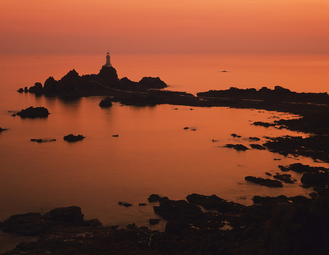 #913498-3 - Corbiere Lighthouse at Twilight, Jersey, Channel Islands