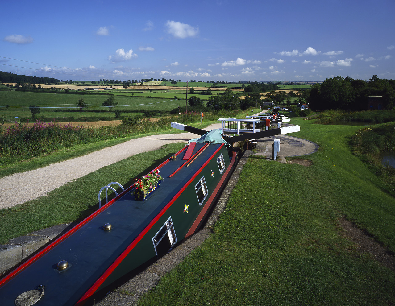 #924092-2 - Canal Boat in Foxton Locks, Leicestershire, England