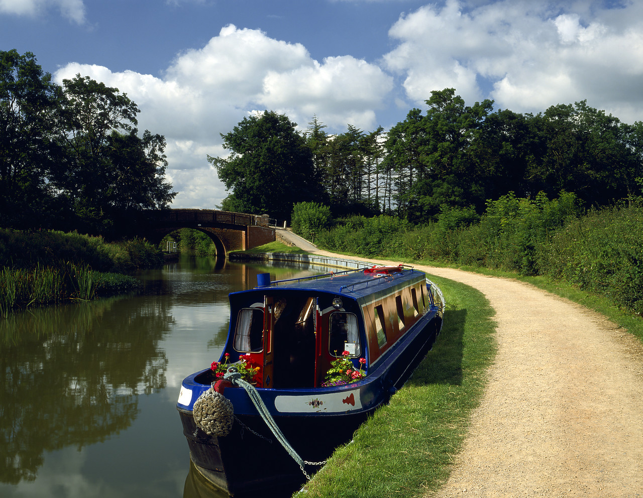 #924097-1 - Canal Boat on Grand Union Canal, Foxton, Leicestershire, England