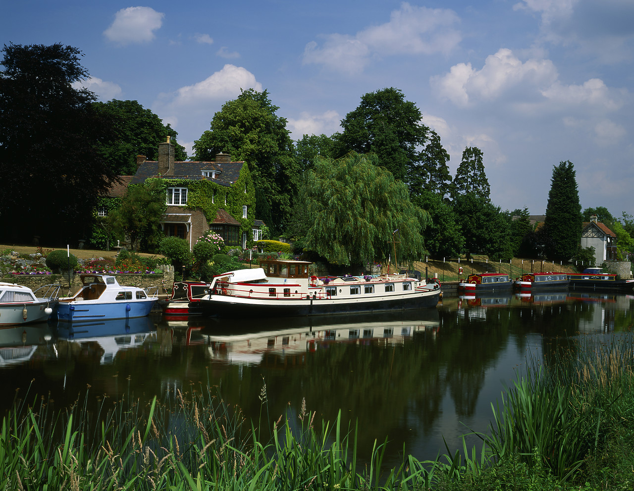 #944801-3 - Canal Boats along the river Avon, Bidford-on-Avon, Warwickshire, England