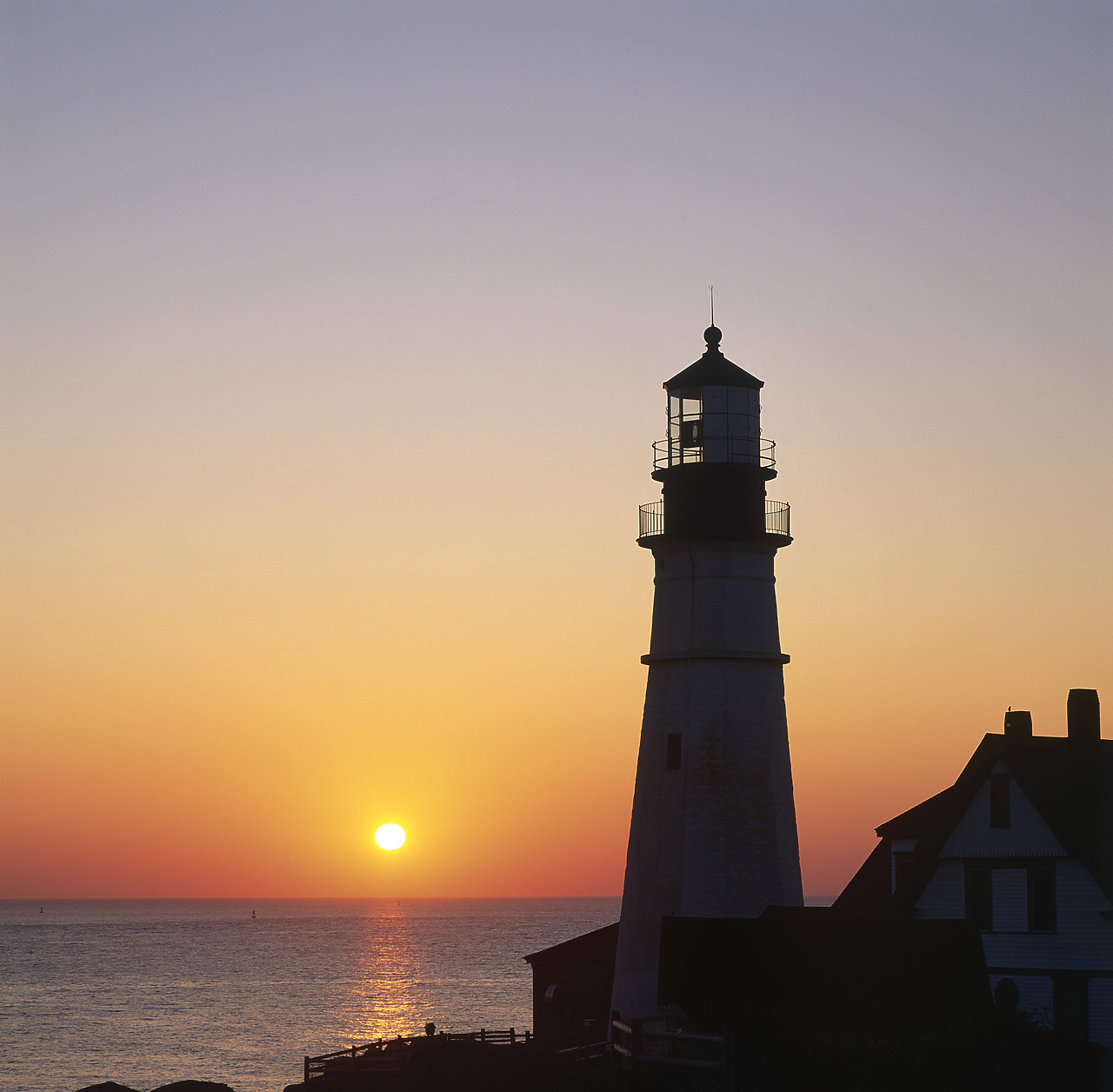 #945103-2 - Portland Head Lighthouse at Sunset, Cape Elizabeth, Maine, USA