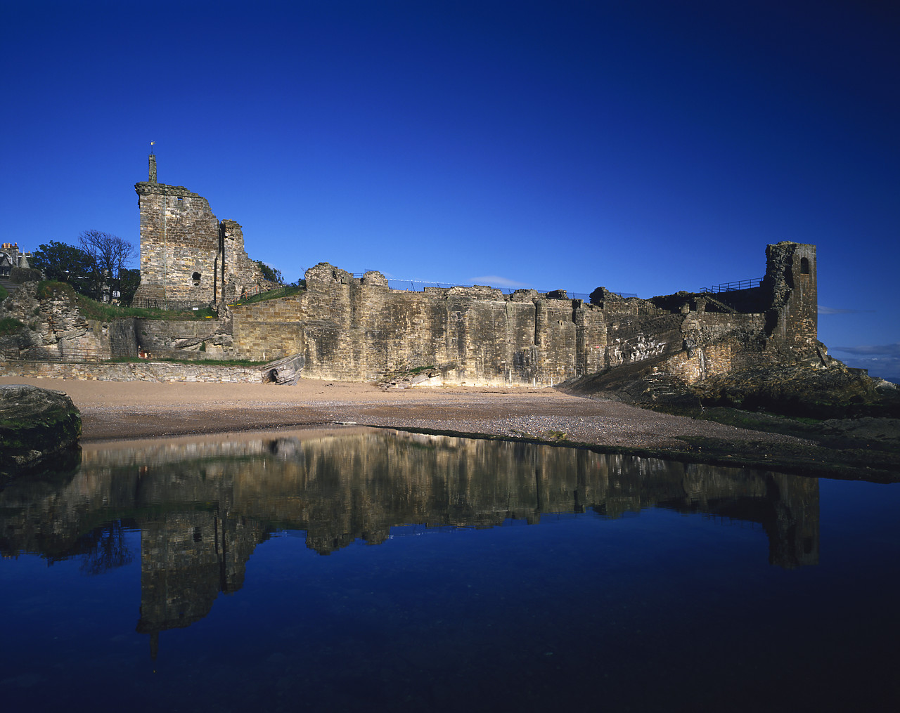 #966059-2 - St Andrews Castle Reflections, Fife, Scotland
