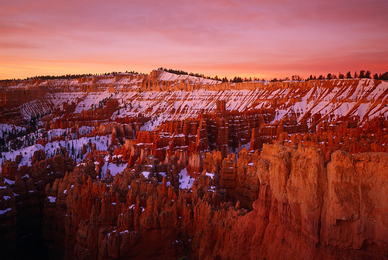 #970142-2 - Dawn Sky over Bryce Point & Silent City, Bryce Canyon National Park, Utah, USA