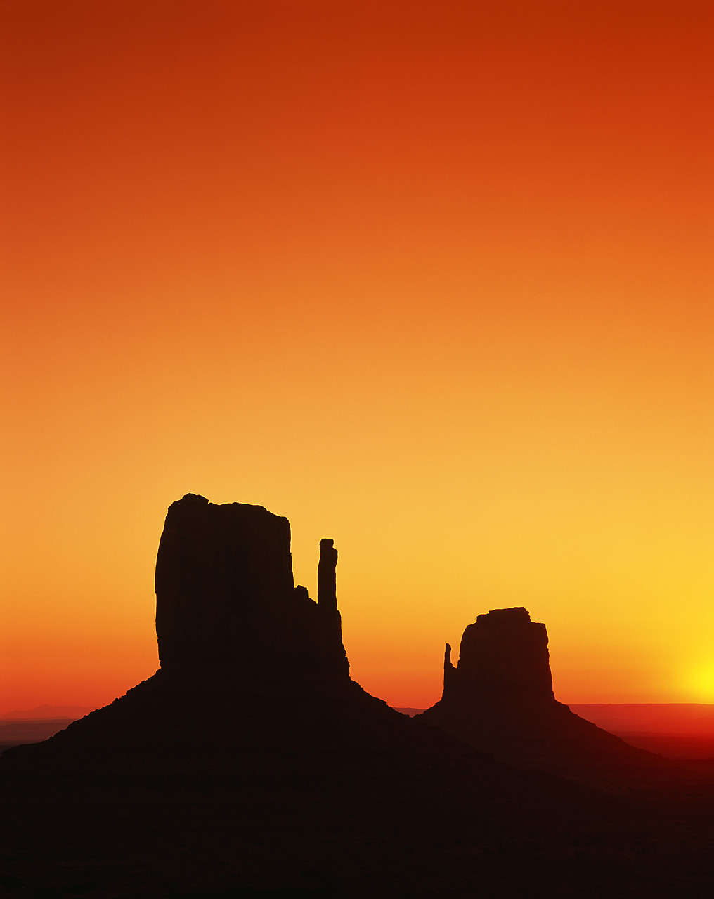 #990607-5 - The Mittens at Sunrise, Monument Valley, Arizona, USA